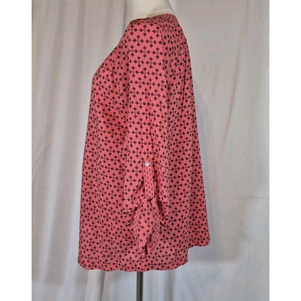 Sundance Womens Pink Floral 100% Cotton V-Neck Blouse Top Large - Picture 4 of 6